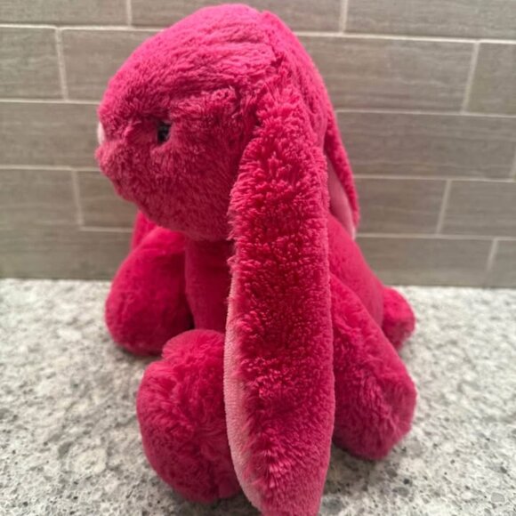 Sweet Loved Hot Pink Purely Luxe Aurora Plush Stuffed Floppy Bunny 9‎ inches - Picture 2 of 10